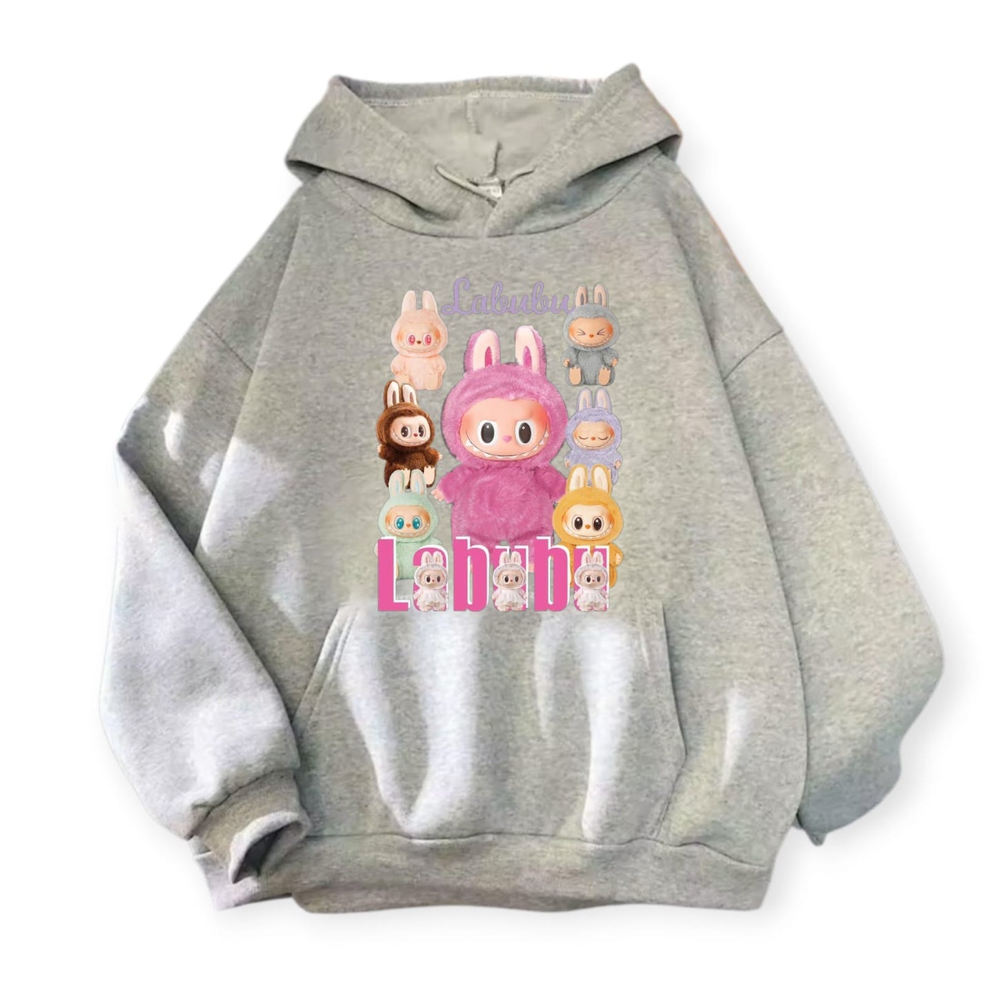 Labubu hoodie pink