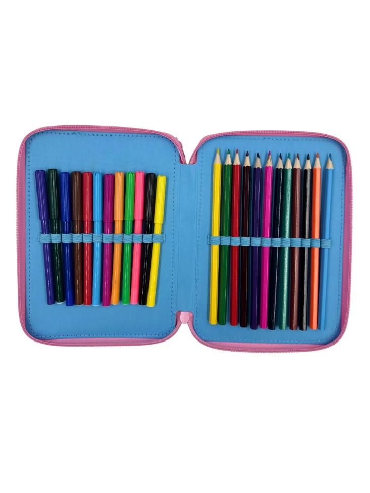 Stitch κασετίνα διπλή (γεμάτη με τα απαραίτητα)