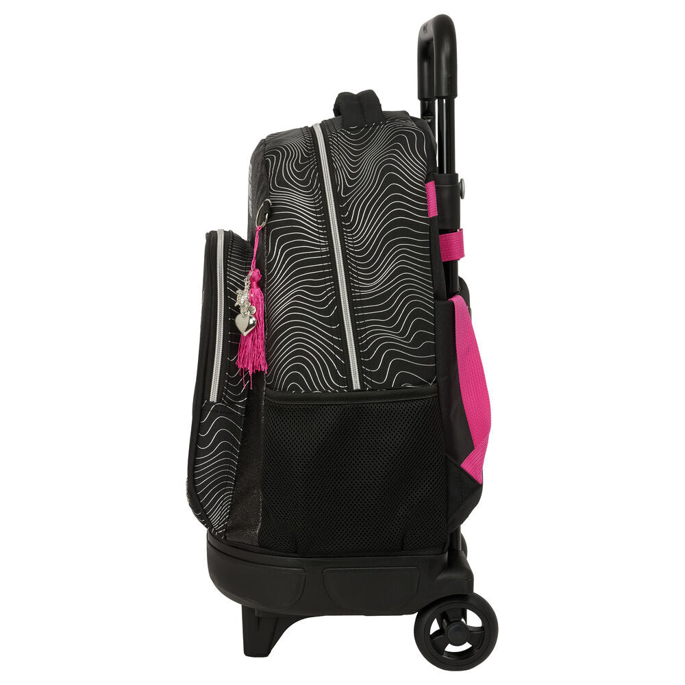 K-Pop Demon Hunters trolley πλαϊνή όψη, mesh τσέπη, ροζ charm