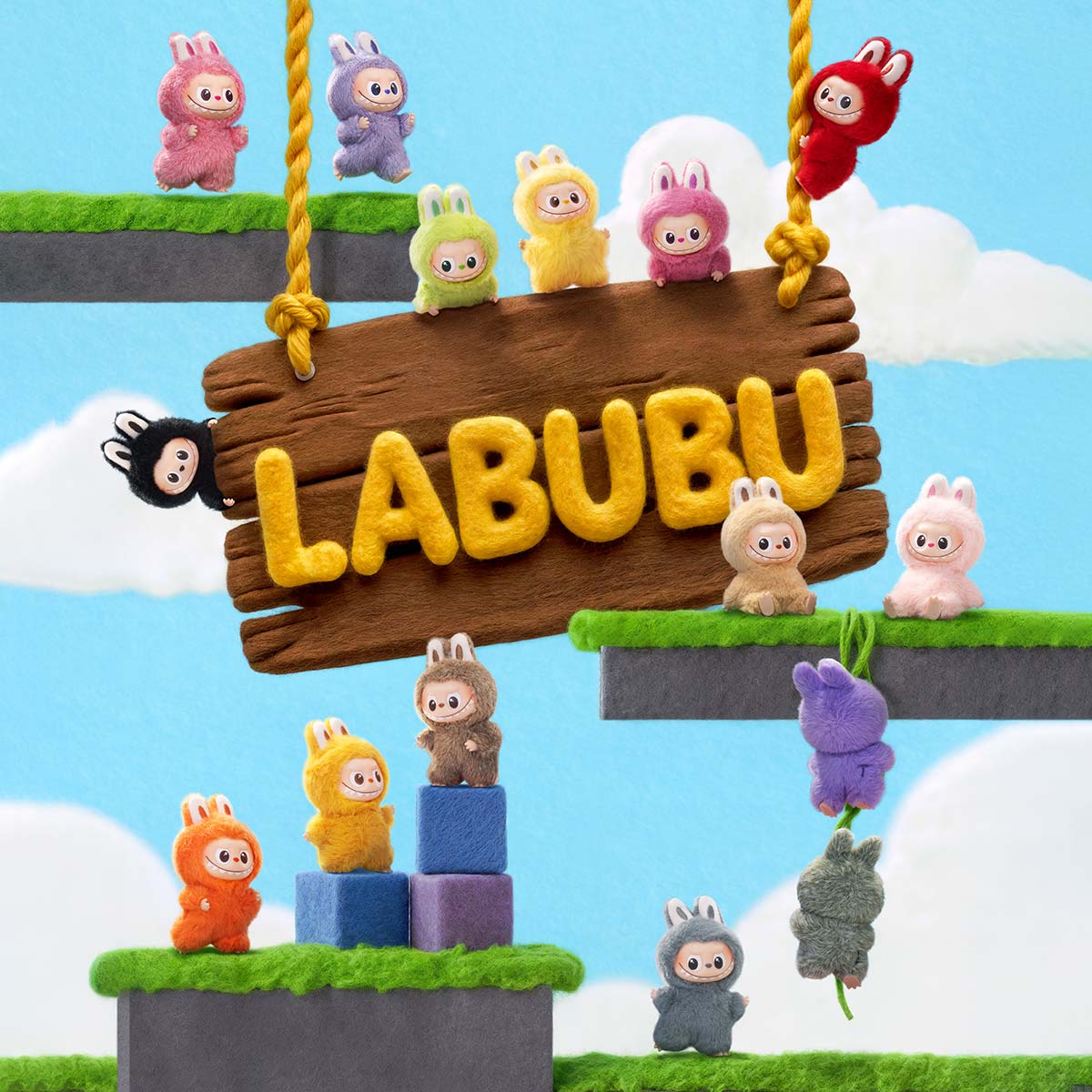 Mini Labubu - Pin for love - κούκλες Ελλάδα – original
