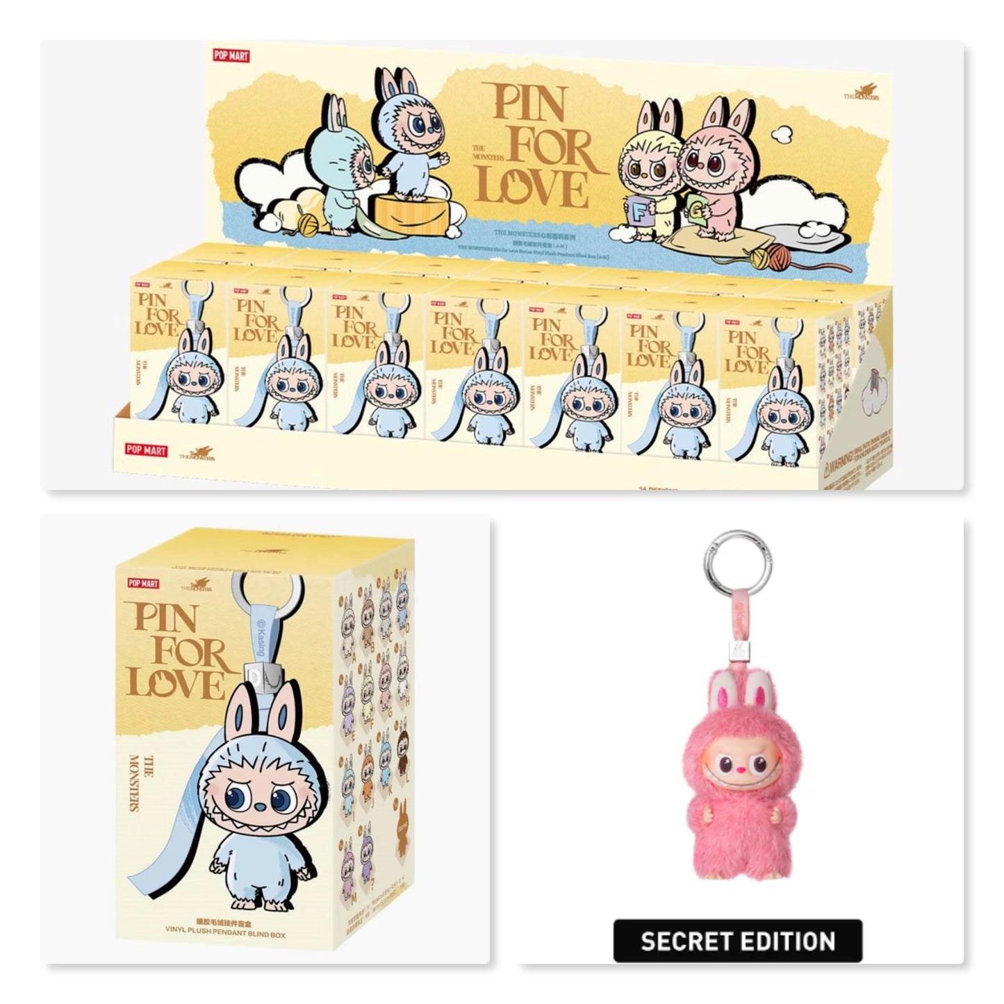 Mini Labubu - Pin for love - κούκλες Ελλάδα – original