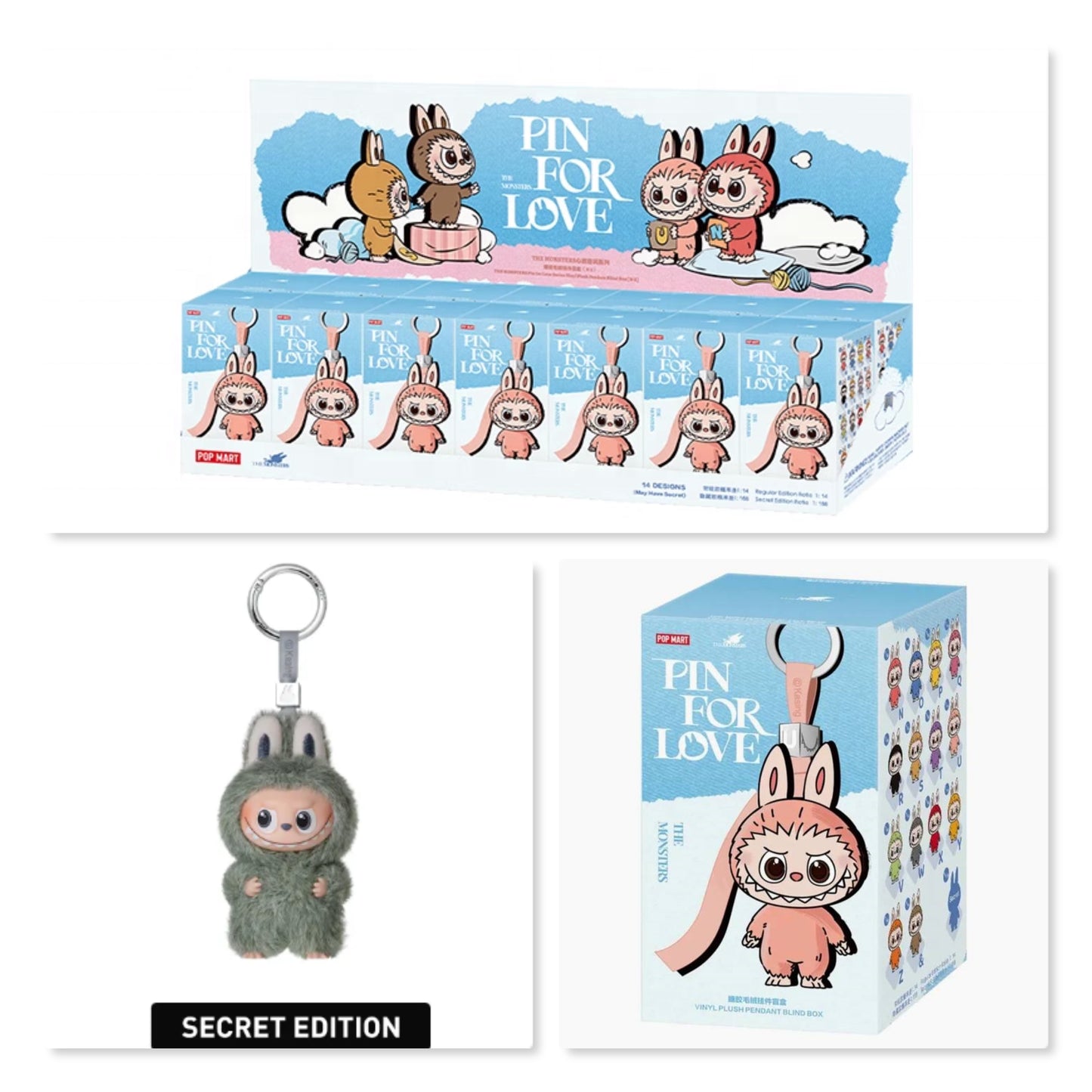 Mini Labubu - Pin for love - κούκλες Ελλάδα – original