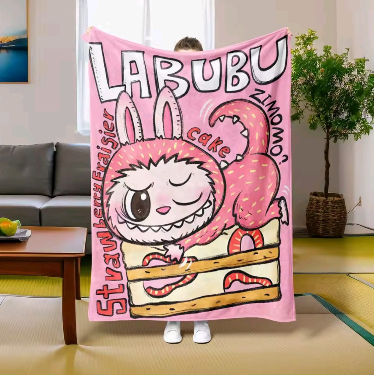 Labubu κουβέρτα φλις