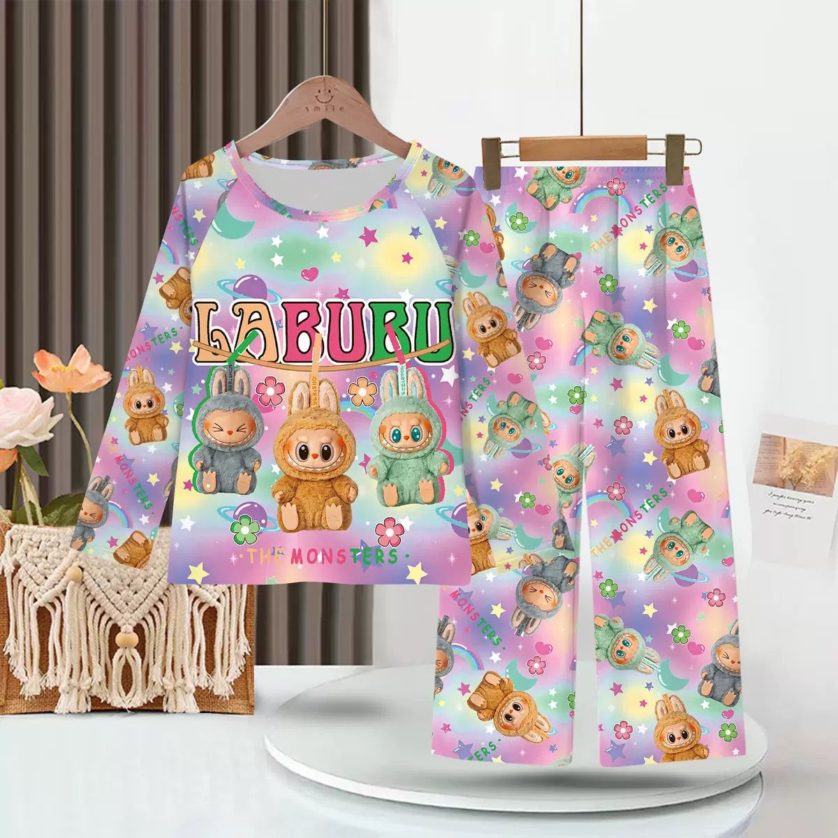 Labubu set πιτζάμα happy
