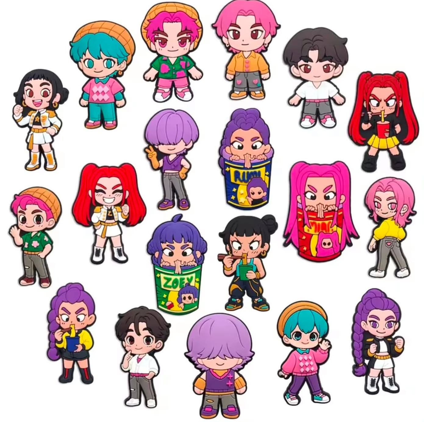 K-POP Hunters Διακοσμητικά Κλιπς Για Σαμπό 18τμχ