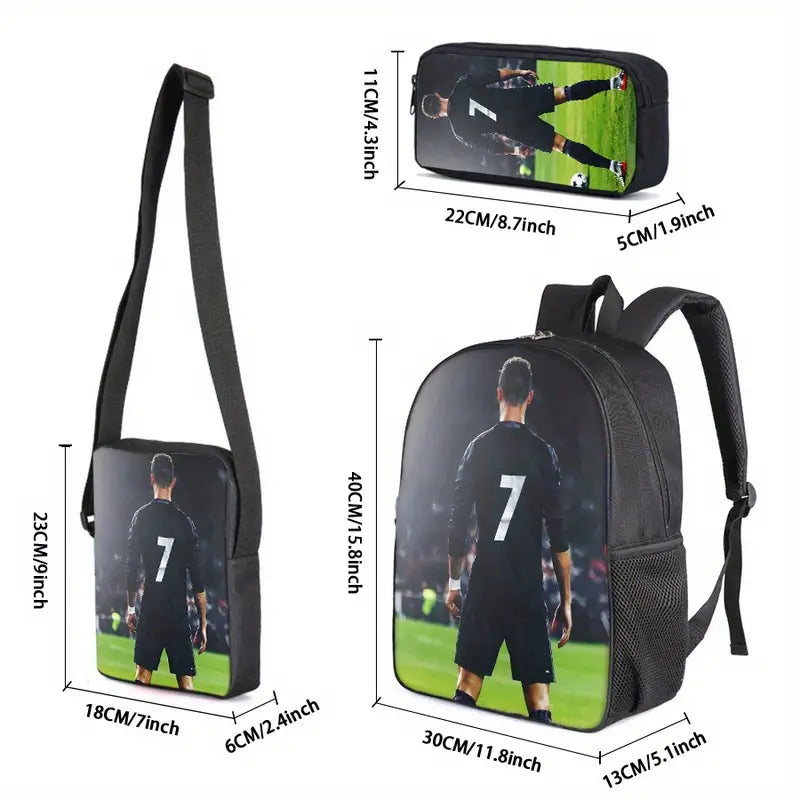 Ronaldo σχολική τσάντα grass (3pcs)