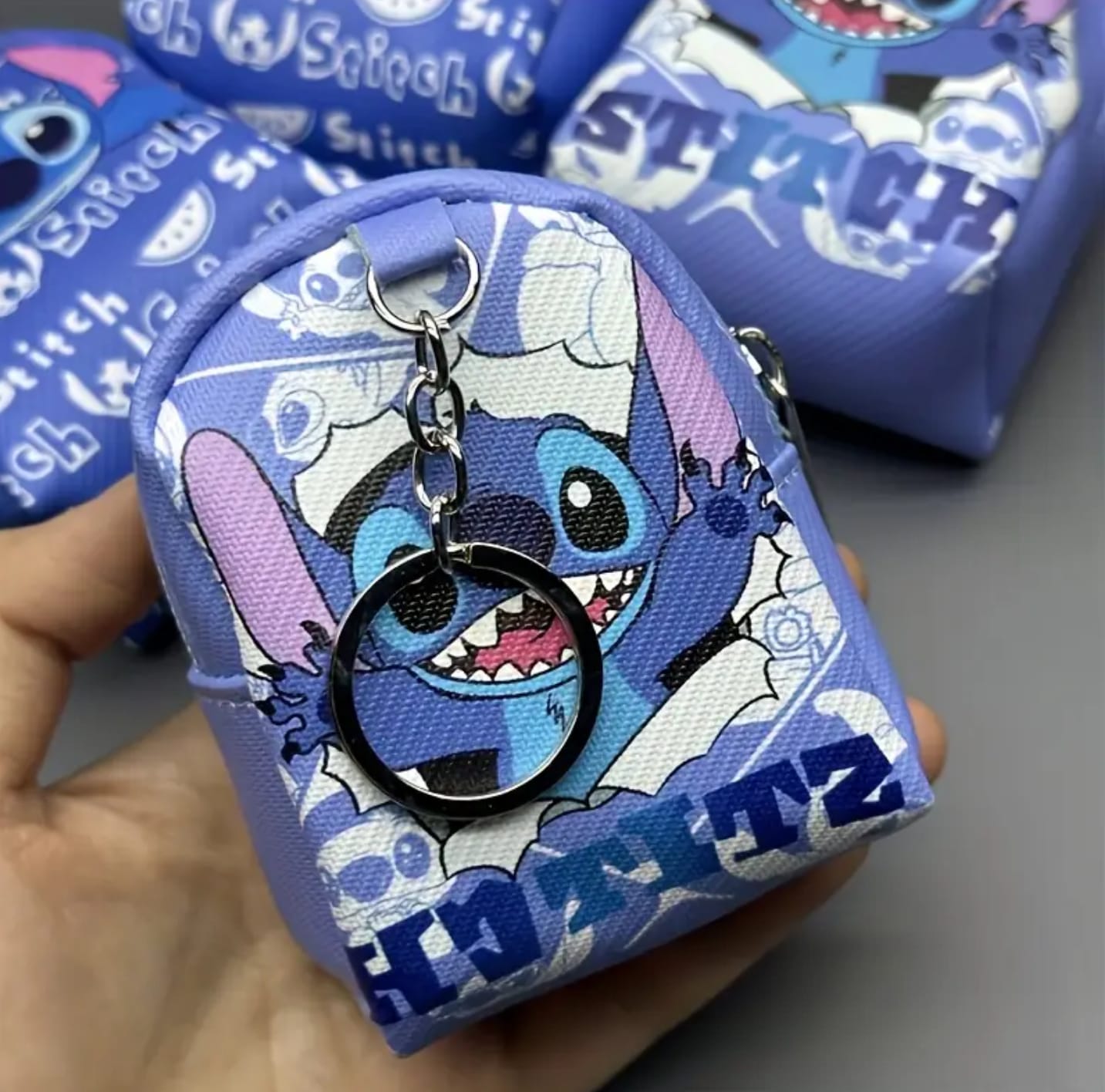 Stitch mini τσαντάκι-πορτοφολάκι keyring