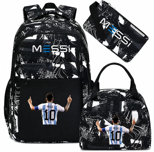 Messi Σχολική Τσάντα Σετ 3τεμ. Black
